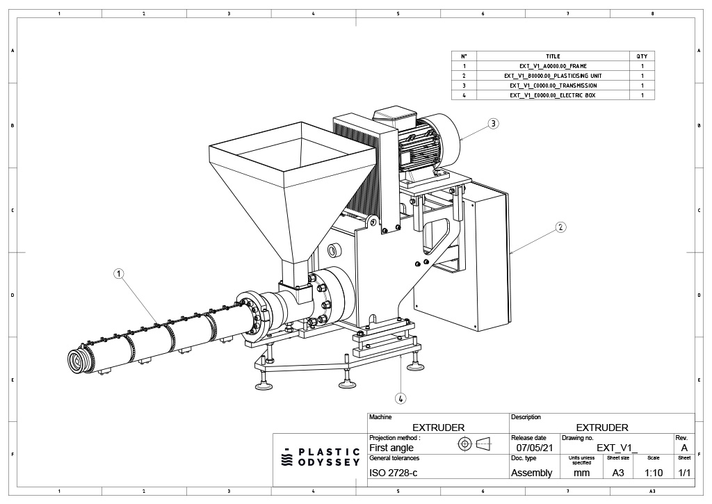 plastic recycling extruder